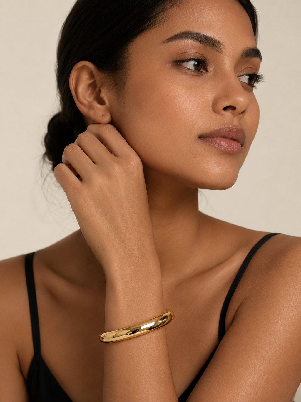 Gold finish bangle