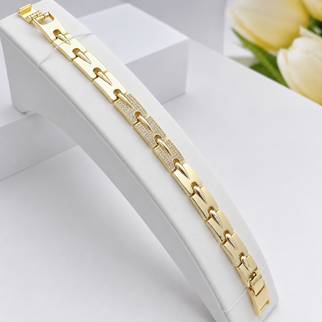 Gold finish Pave bracelet
