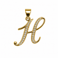 Gold finish Letter pendant