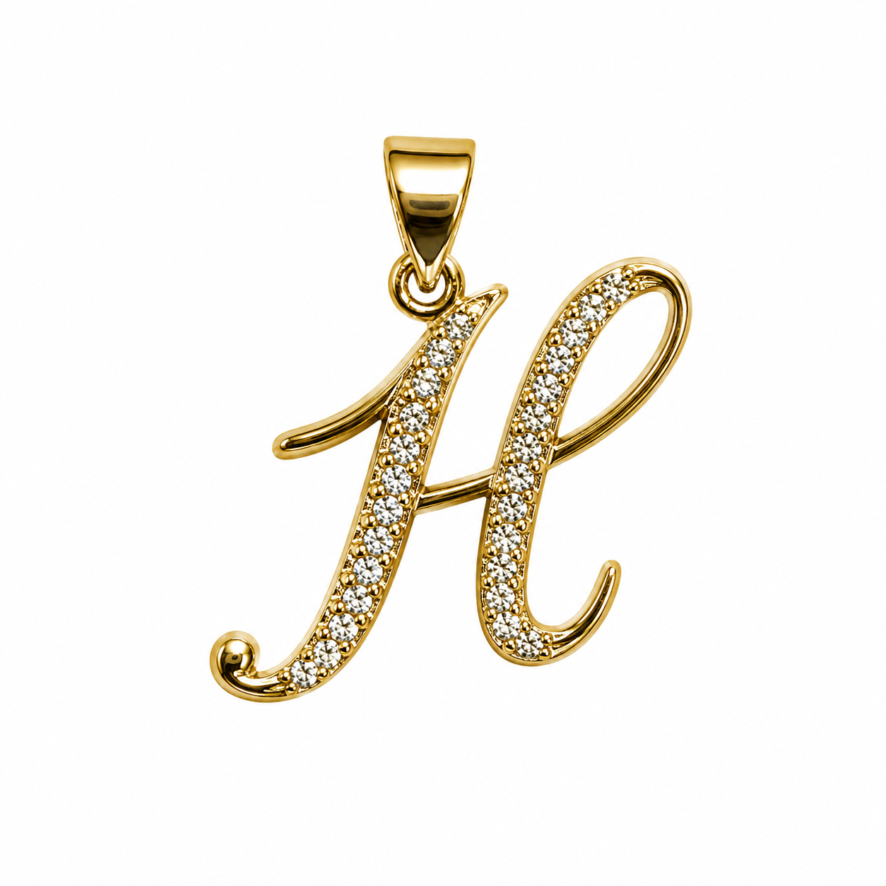 Gold finish Letter pendant