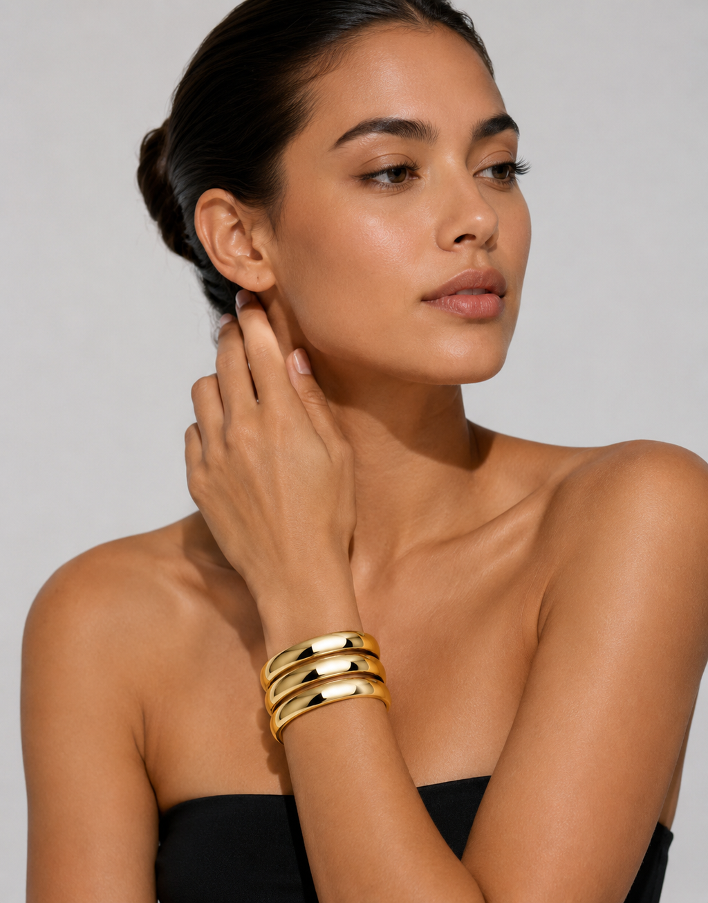 Gold finish bangle