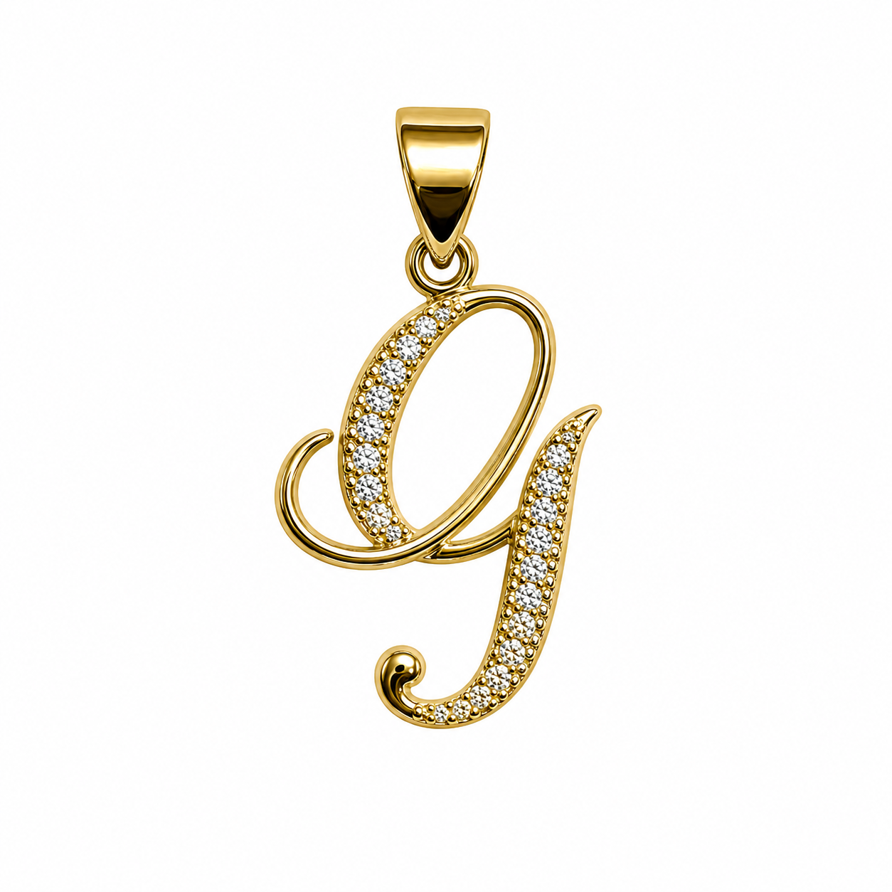 Gold finish Letter pendant