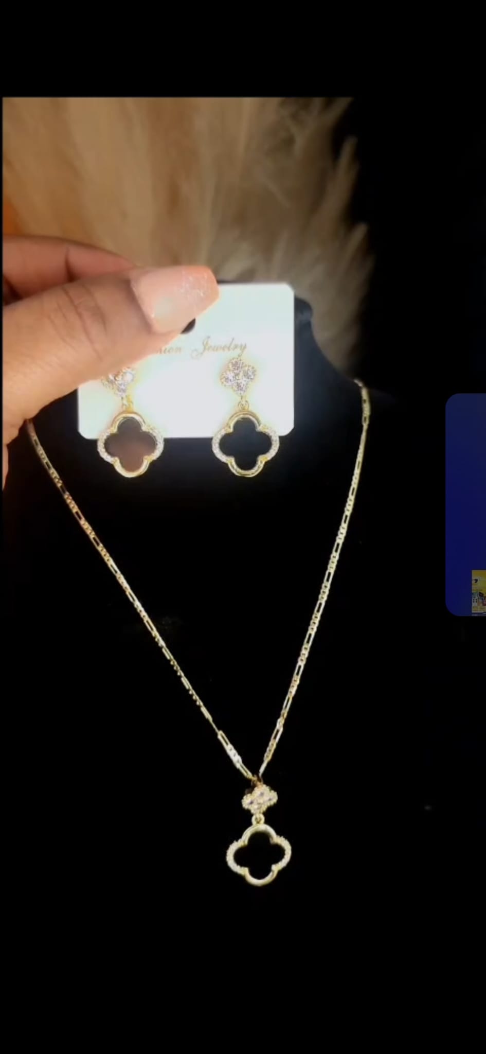 Black clover jewelry set