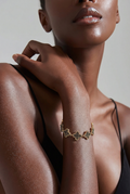Black onyx clover bracelet