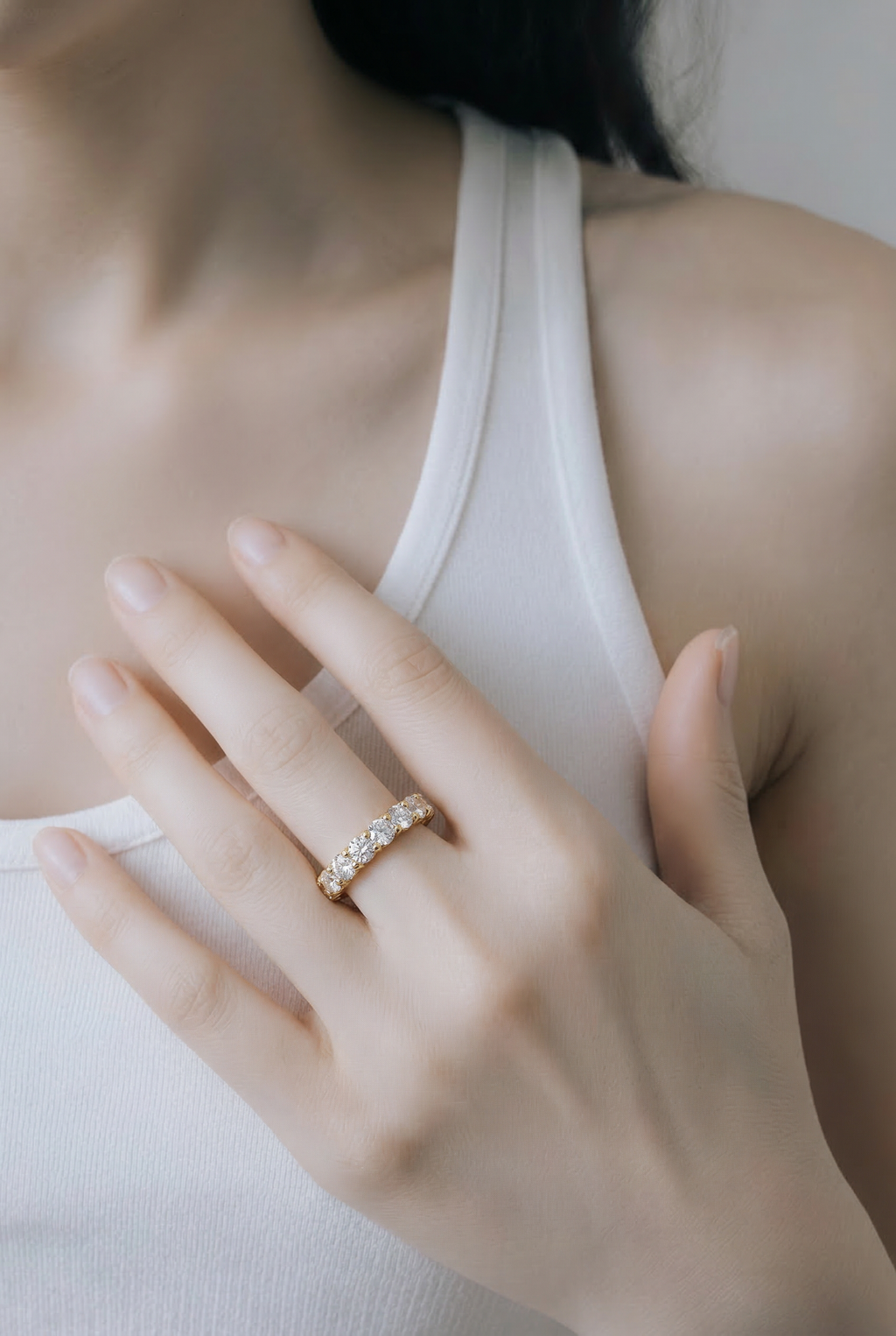 925 Sterling Silver Eternity Bang