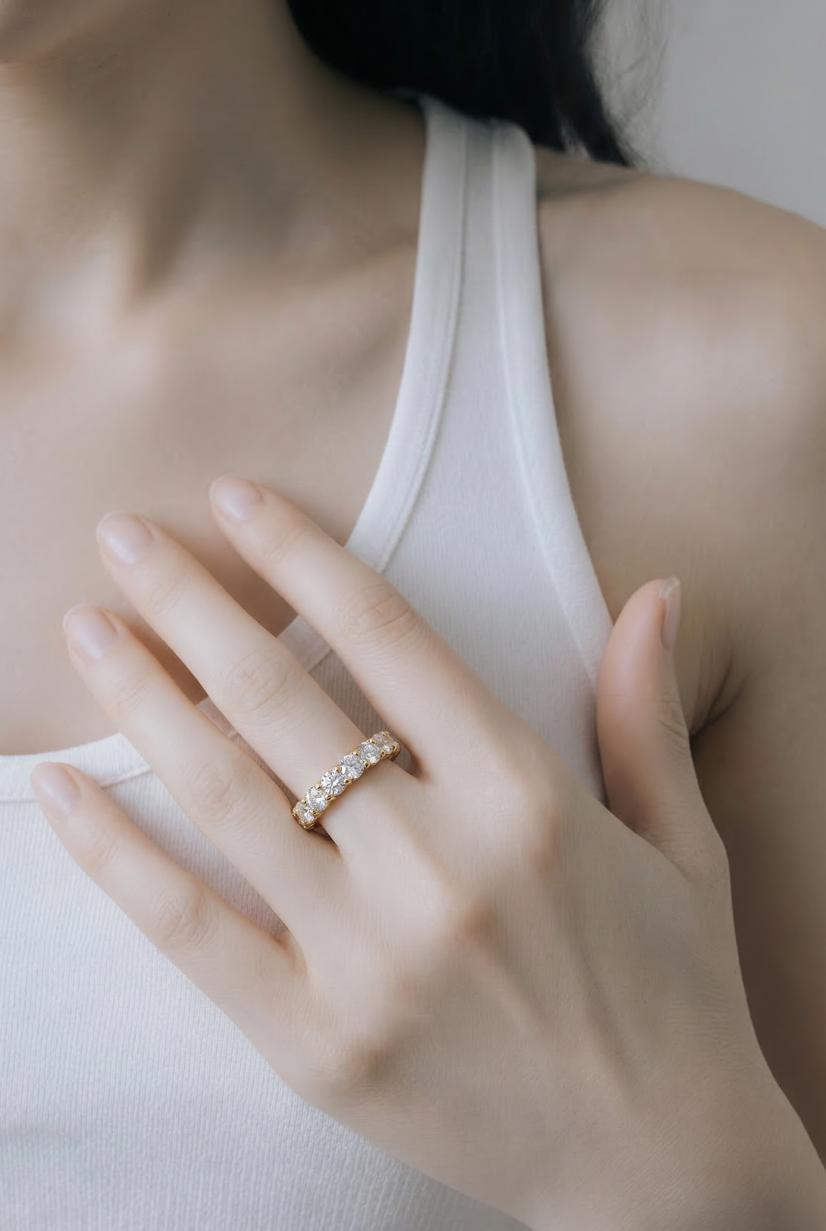 925 Sterling Silver Eternity Bang
