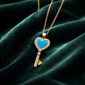 Turquoise Key Pendant Necklace